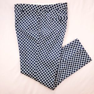 Zac And Rachel Womens Size 12 Stretch Crop Ankle Printed Design Casual Pants